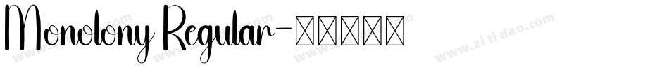 Monotony Regular字体转换